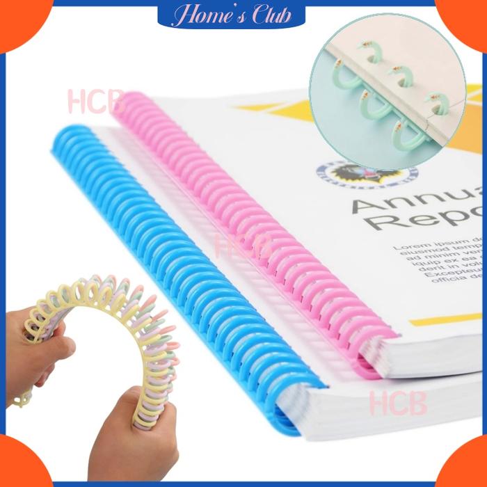 HCB Diy Ring Binding Binder Loose Leaf 30 Lubang / Spiral Ring Binder Loose Leaf Binding Strip / Uku