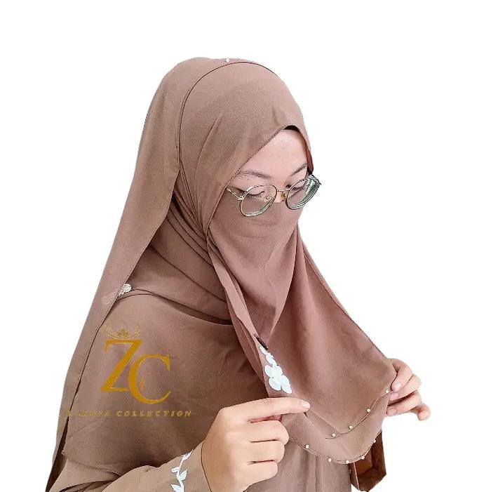 Pashmina Set Cadar Aulia Bahan Ceruty Babydoll - Diskon Harga - Muslim, Jilbab