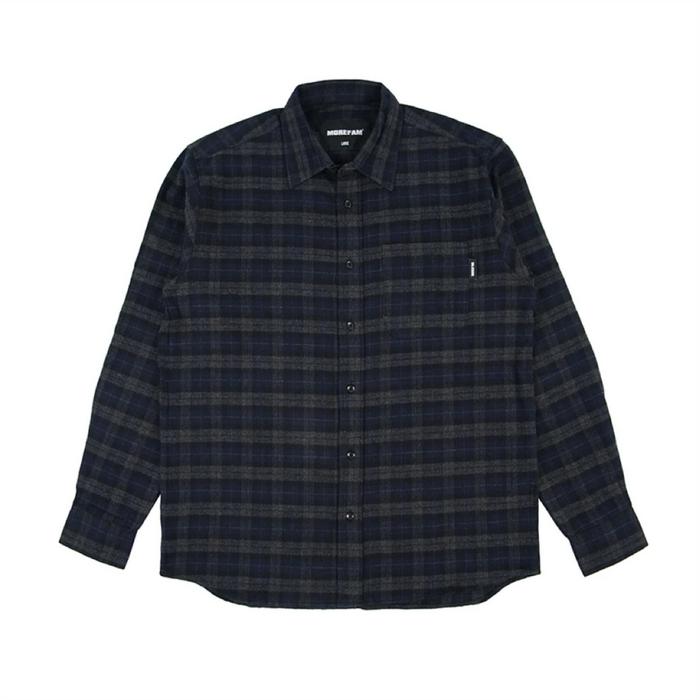 MRFM - FLANNEL GREY NAVY / KEMEJA KULIAH