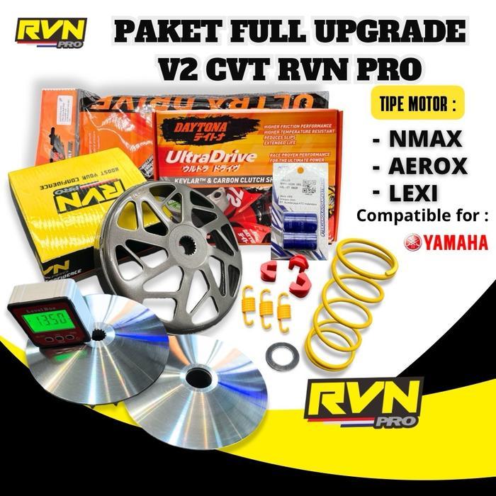PAKET CVT SUPER FULL UPGRADE CVT NMAX 155 AEROX 155 LEXI 125 MANGKOK GANDA V2 RVN BY RVN RACING PER 