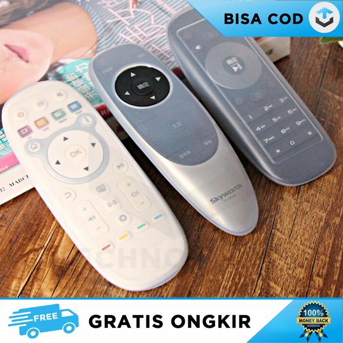 SARUNG SILIKON KARET REMOT TV PELINDUNG REMOT AC COVER CASE TRANSPARAN
