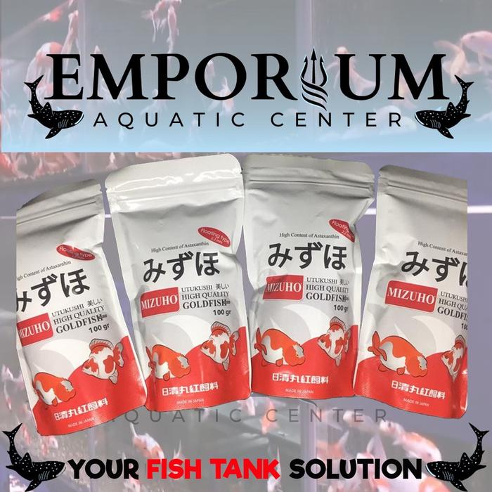 MIZUHO GOLDFISH FLOATING 100GR - PAKAN/PELET IKAN KOI / KOKI - IKAN PREDATOR - IKAN HIAS CICHLID