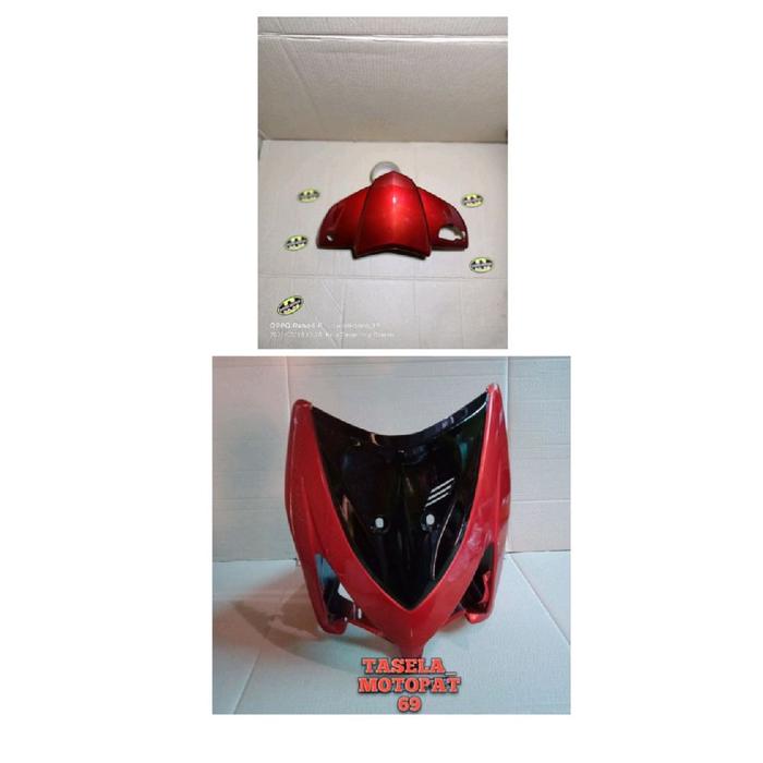 tameng vario 110 karbu Maroon