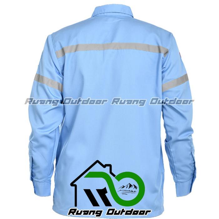 Baju Kemeja Safety Wearpack K3 Pria Wanita Lengan Panjang - Pakaian Seragam Atasan Werpack Lapangan 