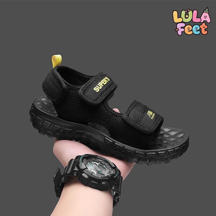 【LULA Feet】Sandal liburan anak Sepatu sandal anak laki-laki Pola kartun Pola kartun Sandal hiking u
