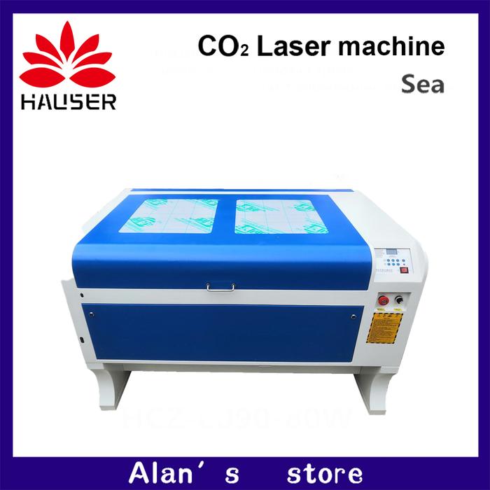 Gratis Pengiriman Hcz 60 W CO2 Laser CNC 1060 Grafir Laser Mesin