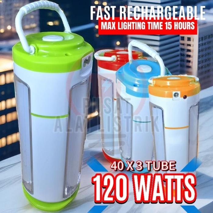 LAMPU EMERGENCY 3 SISI 120 WATT 40W X 3 TUBE / LENTERA EMERGENCY / LAMPU DARURAT / LAMPU EMERGENSI