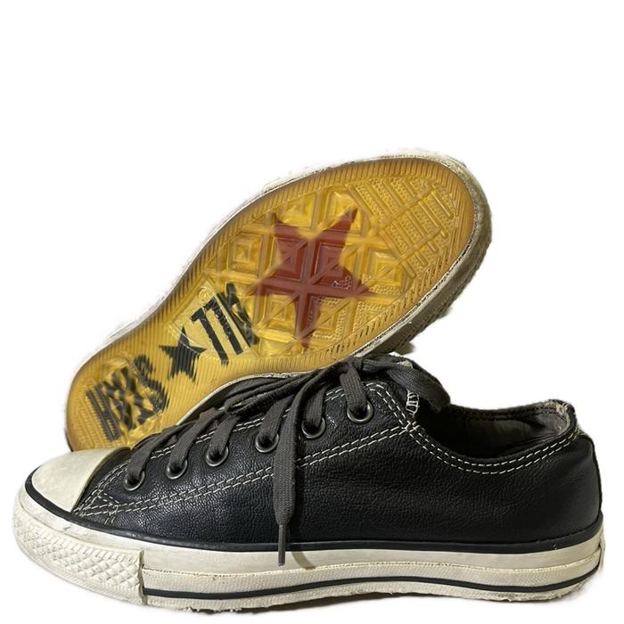 CONVERSE JOHN VARVATOS LOW BLACK/WHITE LEATHER Size EUR 39.5/25CM