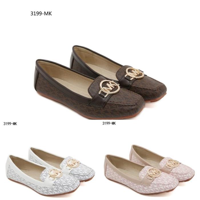 3199-MK Fulton Flat Shoes With Gold Logo Hb