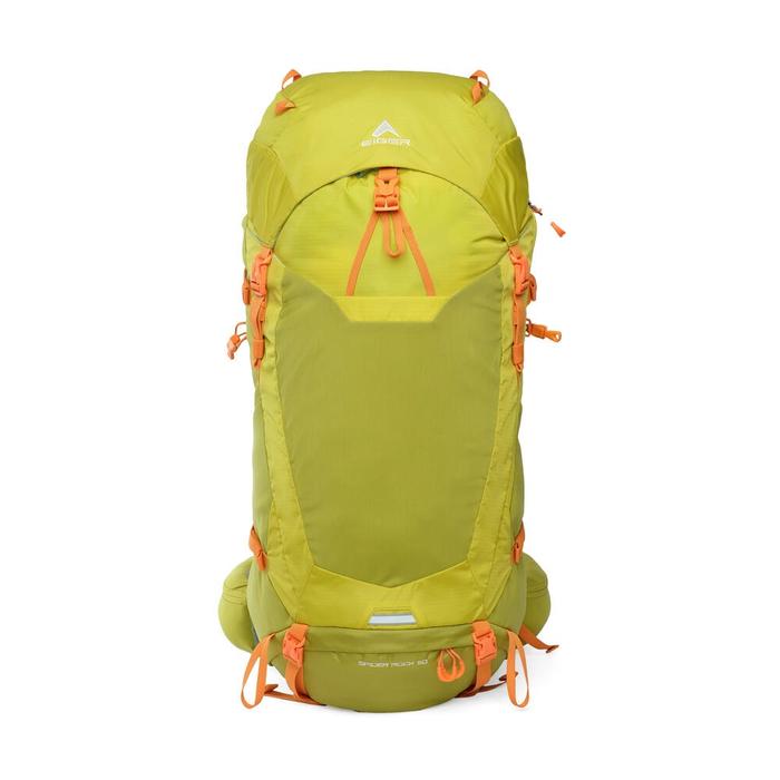 Tas Gunung Wanita Eiger Original Kapasitas 50l Yellow Nilon Carrier Backpack Women Spider Rock
