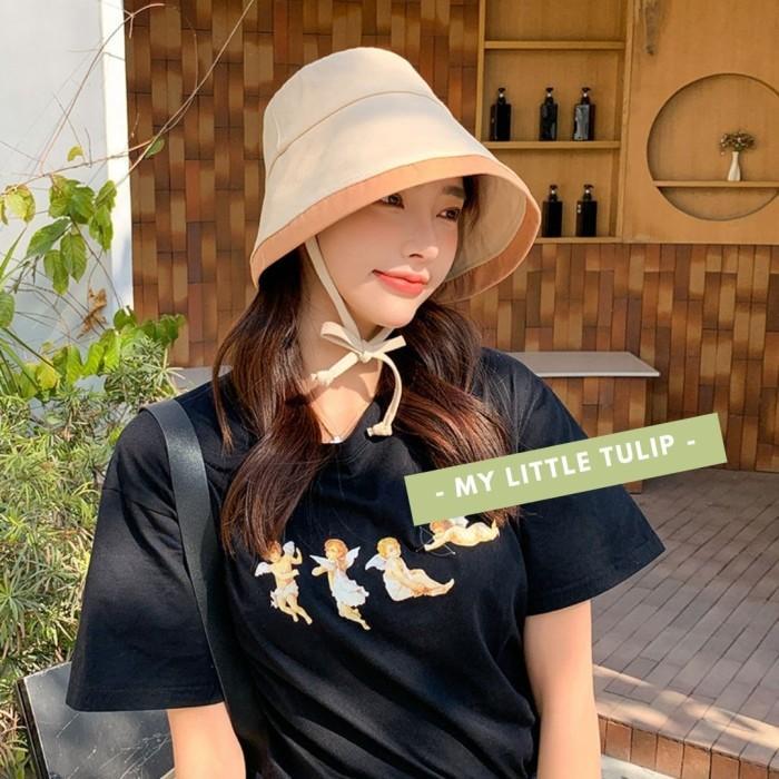 TOPI KERUDUNG WANITA TOPI AMISH WOMAN HAT TOPI BUCKET WANITA ADA TALI