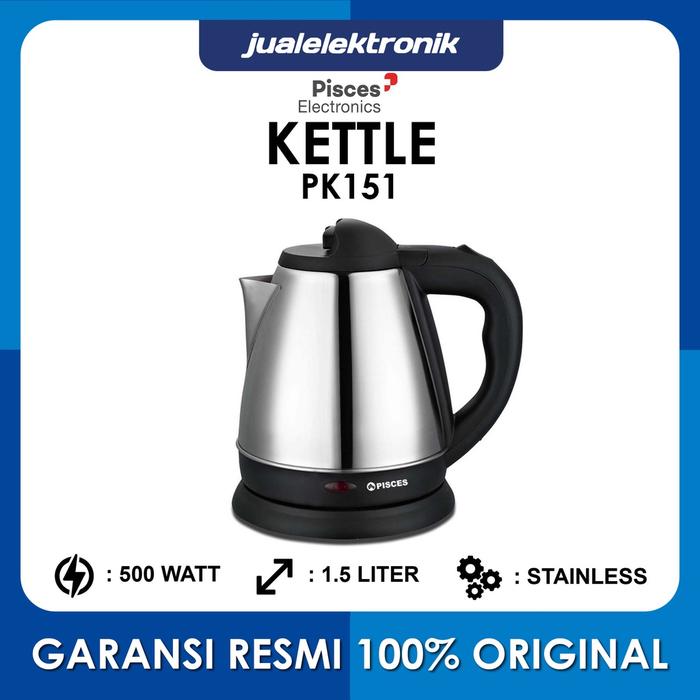 Pisces PK151 Kettle Listrik 500 Watt 1.5 Liter
