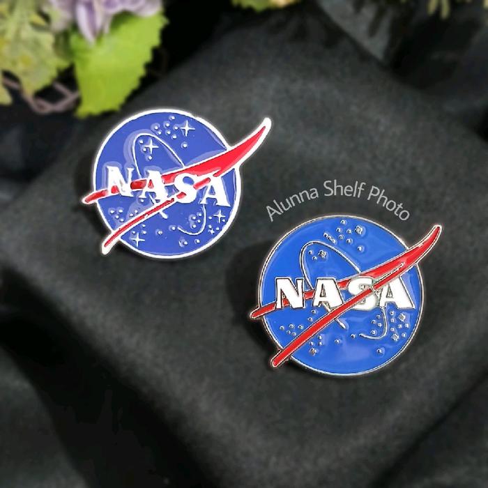 Pin Enamel NASA Biru | Brooch Aksesoris Bros