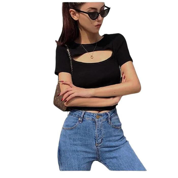 Kaos Crop Top Korean Fashion Tyler Blouse Crop Top