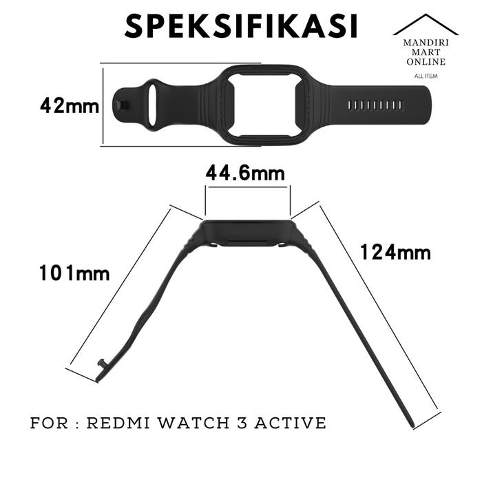 Strap Redmi Watch 3 / Redmi Watch 3 Active Set Tali Pengganti Redmi Watch 3 Active Bahan Silicone Co