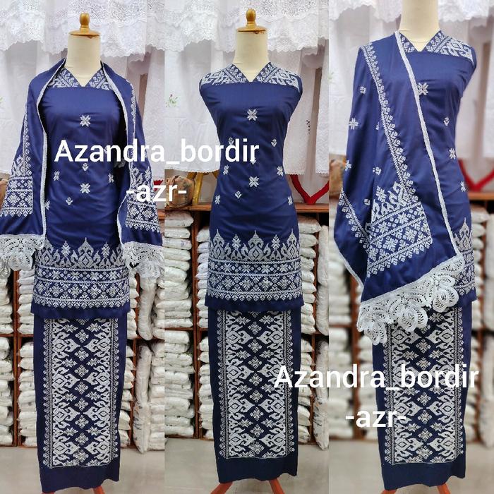bahan baju kurung bordir songket selendang bukittinggi padang