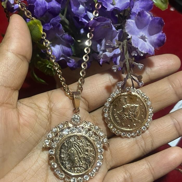 Kalung rupiah + liontin rupiah bisa di pilih