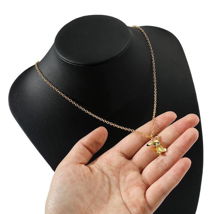 Anime Pokemon Metal Pendant Cute Cartoon Figure Pikachu Necklace for Kids Anime GO Kawaii Y2k Neckla
