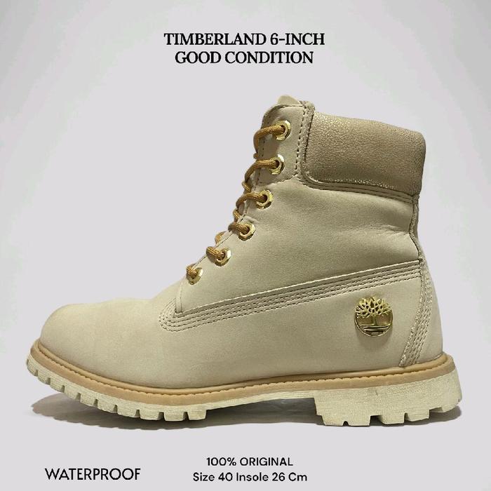 Sepatu Boots Kulit Waterproof Wanita Timberland Icon Original Second Size 40
