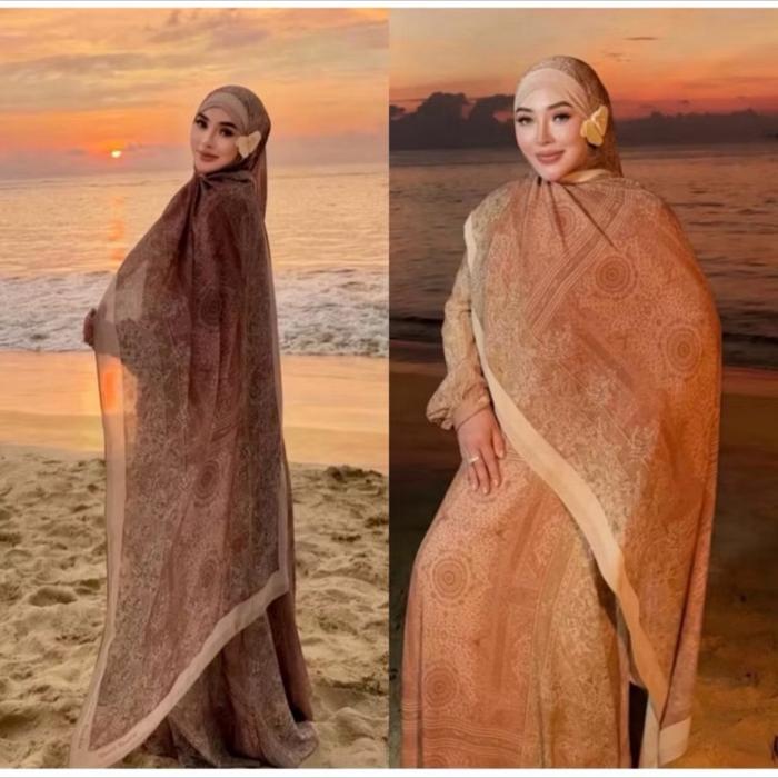 Shellasaukia GAMIS Khasmir STORE Outer EDISI RAYAAA GRADIASI SARIMBIT Dress Lebaran ORGANZA Baru Art