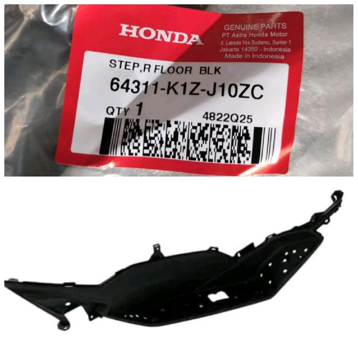 Honda AHM ORIGINAL Step R Floor Pijakan Kaki Kanan PCX 160 Blk 64311-K1Z-J10ZC Asli Astra Honda Moto