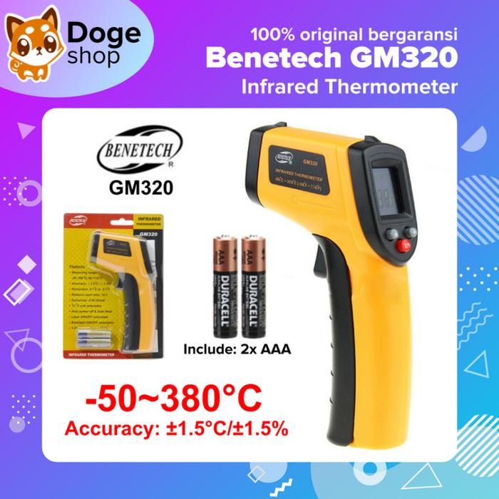 Benetech GM320 Infrared Thermometer Laser Termometer Gun Termogun ORI