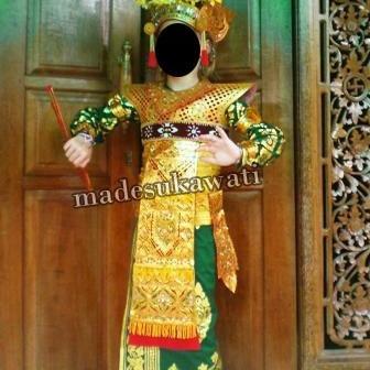 Simping Tari Bali bahan kulit Legong Keraton Hiasan Bahu Dada Leher Penari adat Pengantin Bali