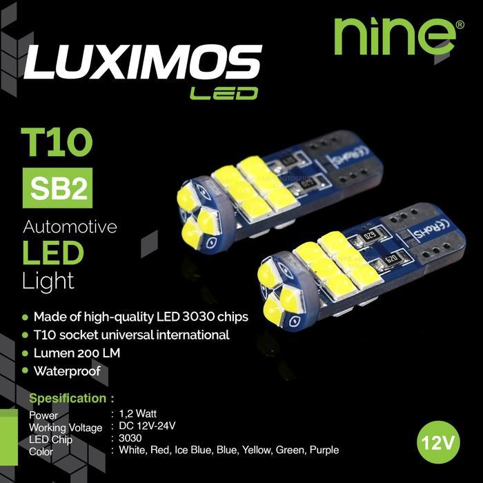 Luximos T10 Led Lampu Senja Sein Super Bright 15 Mata 9Nine Csp 3030