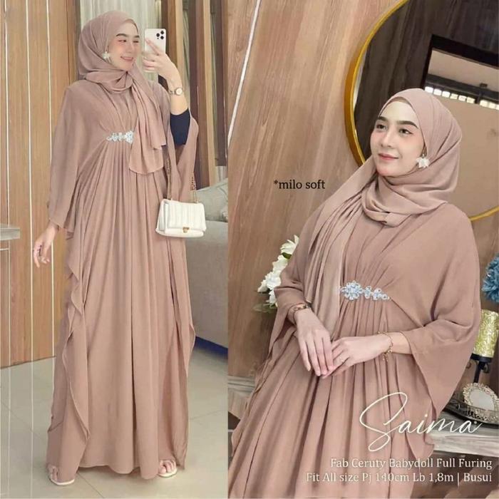 Abaya Kaftan Mocca Viral Lebaran 2026 Rekomendasi Dress Lebaran 2027 Dewasa Remaja Bisa Pakai Bahan 