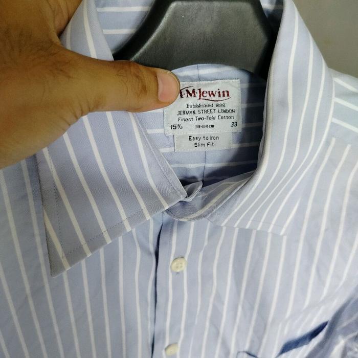 kemeja salur size XL TM LEWIN branded slim