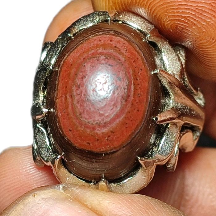 cincin batu akik motif buser ati ayam jamal