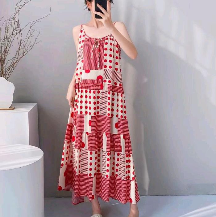 JC- DASTER RAYON PREMIUM / LONG DASTER RAYON SEXY / DASTER WANITA SEXY KOREA PREMIUM Dress Panjang M