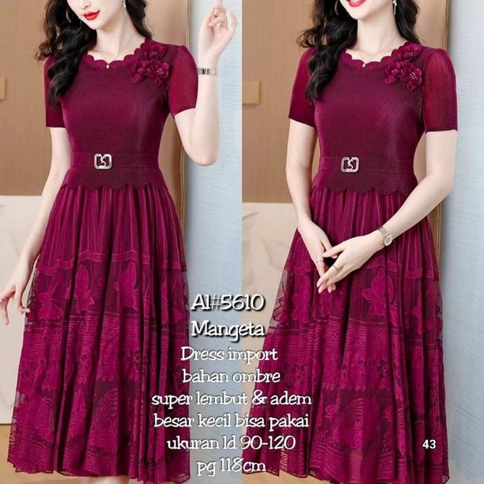 Dress Bangkok PLISKET/import premium/