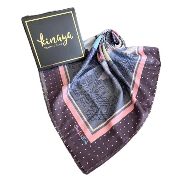 KINAYA SIGNATURE SCARF (Preloved) Hijab Muslim Kerudung Segi Empat Branded Preloved Wanita