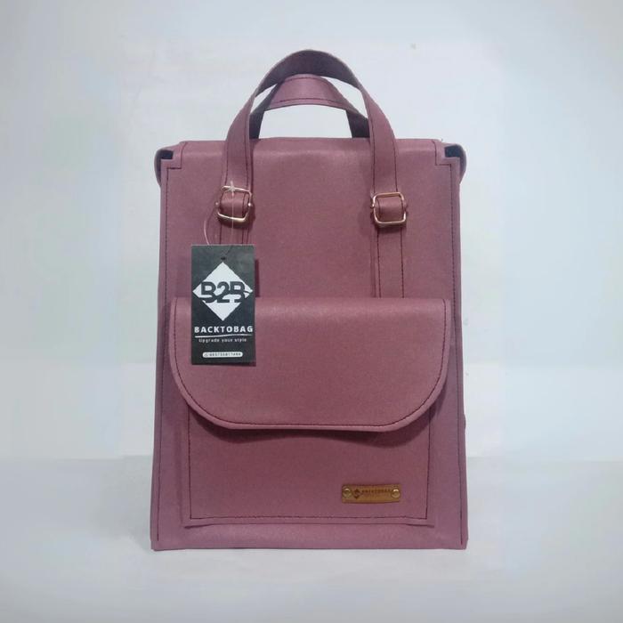 Tas Ransel Backpack Wanita Film Drakor TRUE BEAUTY JuKyung Bahan Kulit PU Warna Taro Cokelat Hitam C