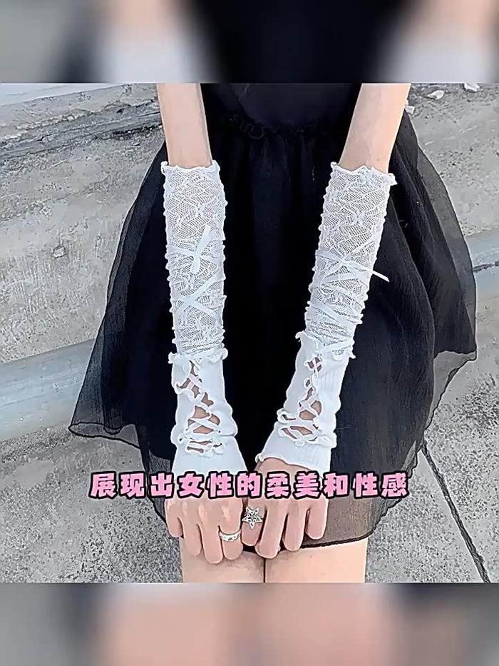 Sarung Tangan Rajut Jaring Wanita Sarung Tangan Hangat Sarung Tangan Tanpa Jari Sarung Tangan Robek 