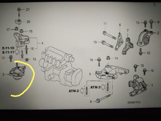 Engine Mounting Honda Jazz R1