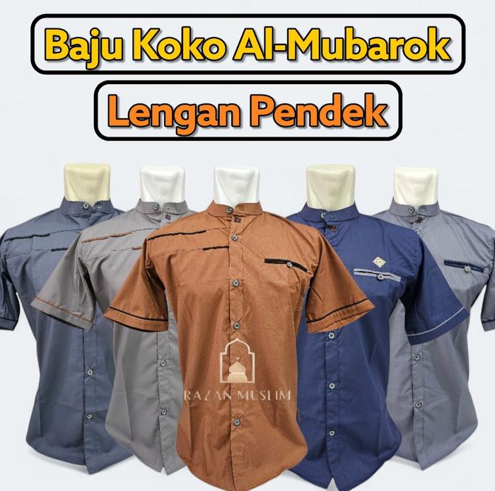 Baju Koko Al-Mubarok Pria Dewasa Saku Klep – Bahan Sultan Raja Premium Termurah