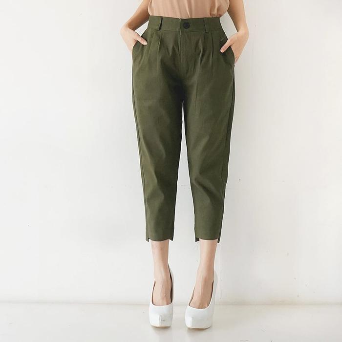 New Cotton Bells Mayden Pants | Celana Katun Premium | Korea Fashion Wanita (Kg C 1297) - Terlaris
