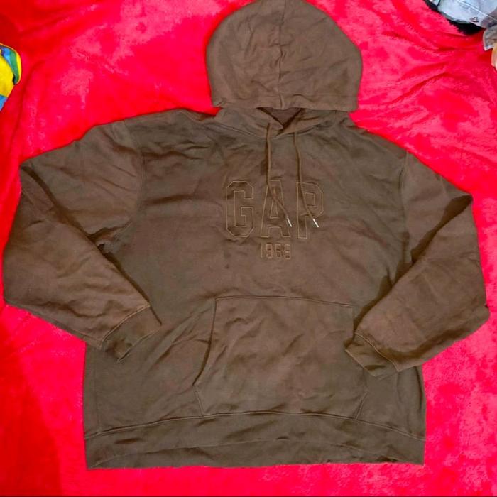 Sweater prelov Hoodie GAP size XXL Original Big Size Coklat Tua