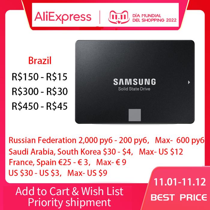 SAMSUNG SSD 500GB 870 EVO QVO 250G Internal Solid State Disk 1T 2T 4T