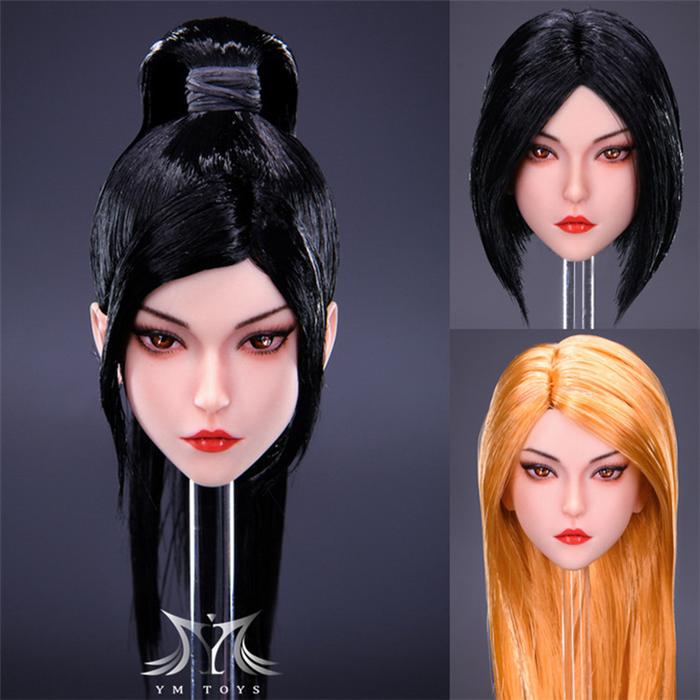 YMTOYS YMT073 1/6 Meier Head Sculpt Pale Skin Female Head Carving