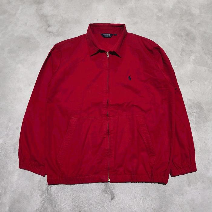 Jaket harington polo rl merah bekas