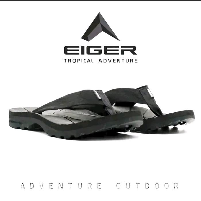 PROMO!!sandal eiger kinkajou japit outdoor exclusive hitam casual pria wanita grade Original sendal 
