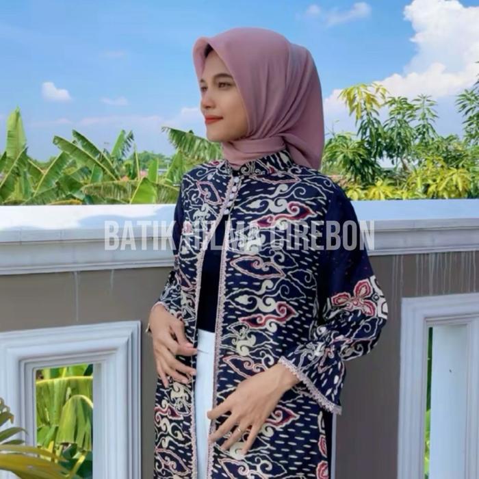 [BATIK HILMA] Outer Viscose Pulauan Outfit Kondangan Wanita | Bridemaid | Batik Cetak Bahan Viscose 