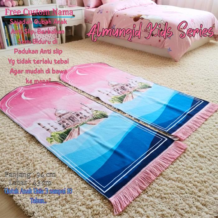 Almunqid Sajadah Kids Series 43 x 94 cm Semi Bludru Lembut Anti Slip untuk Anak 3-10 Tahun Karakter 