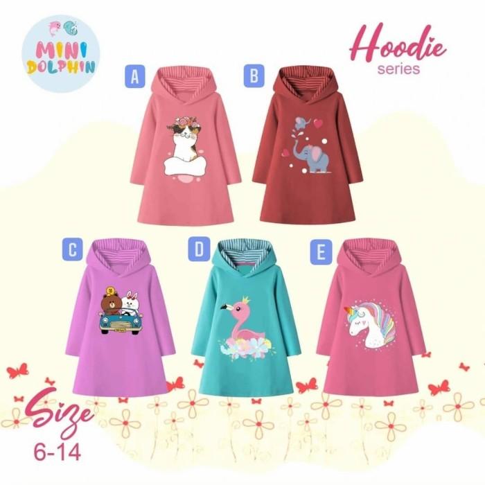 Spesial 🐬 Tunik Hoodie Anak Series Mini Dolphin🐬