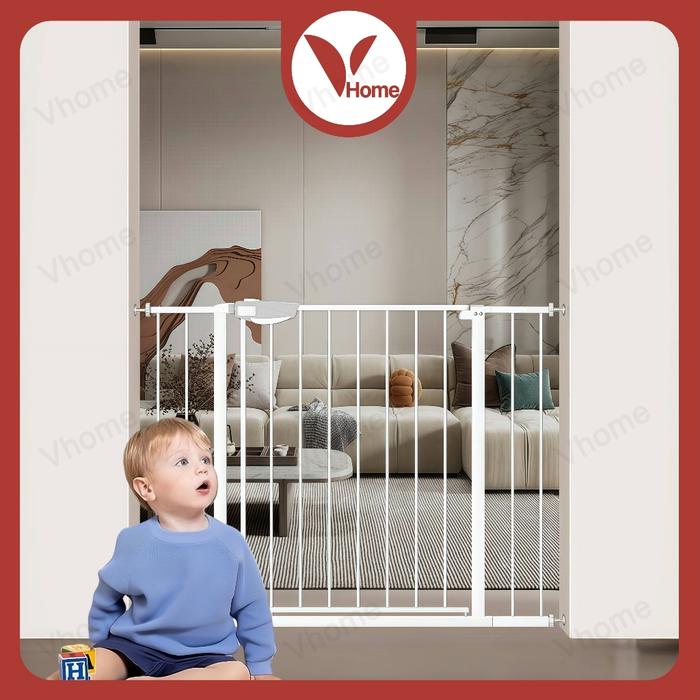 Vhome Pagar Pintu Baby Safety Gate Bayi Penghalang Pintu Bayi Pagar Tangga Bayi Pagar Pengaman Bayi 