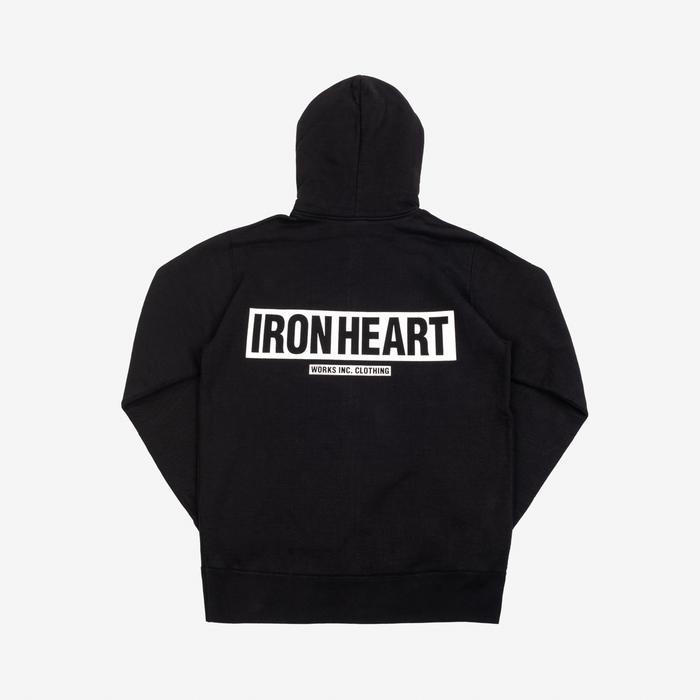 Iron Heart "Iron Heart" 14Oz Loopwheeled Zipper Hoodie - Black Best Seller
