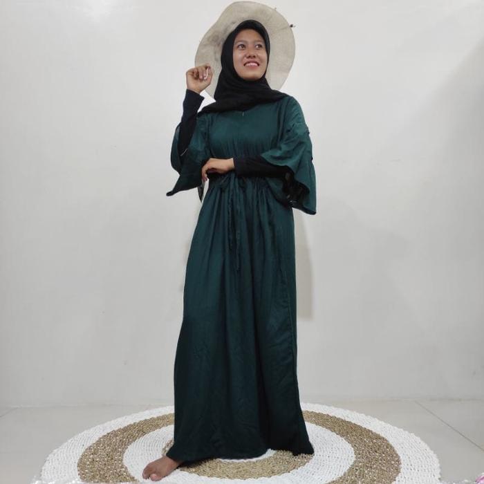 Daster Jodha - Daster Long Busui - Daster Rayon Serut Panjang Semata Kaki - Long Dress Wanita Busui